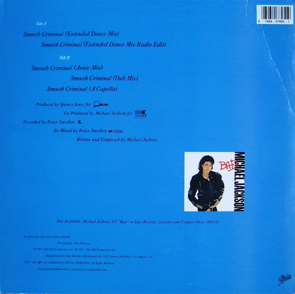 Michael Jackson : Smooth Criminal (12", Single)