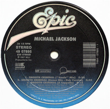 Michael Jackson : Smooth Criminal (12", Single)