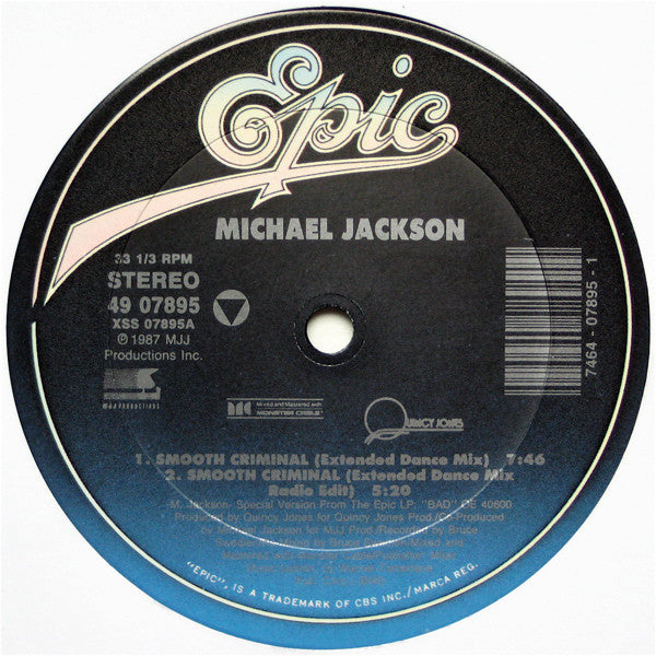 Michael Jackson : Smooth Criminal (12", Single)
