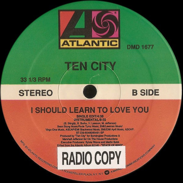 Ten City : I Should Learn To Love You (12", Promo)