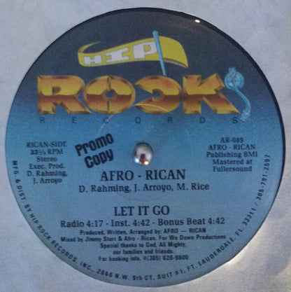 Afro-Rican : I Can Do That  (12", Promo)