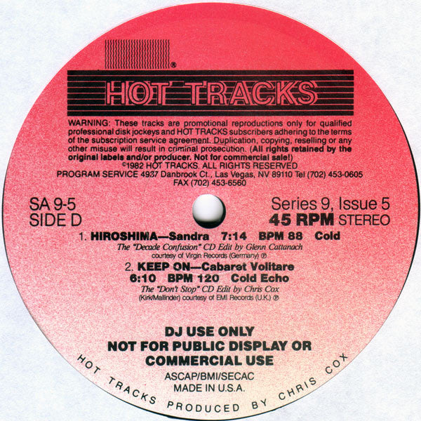 Various : Hot Tracks - Series 9, Issue 5 (3x12", Comp, Promo)