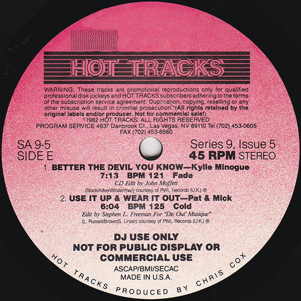 Various : Hot Tracks - Series 9, Issue 5 (3x12", Comp, Promo)