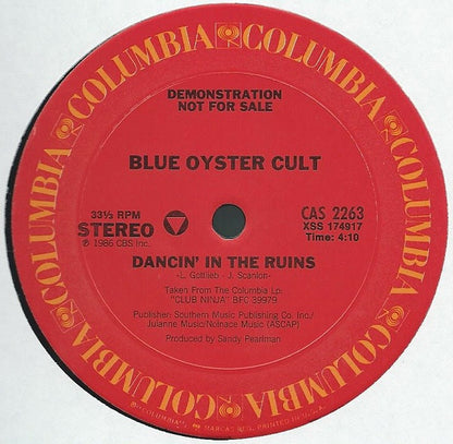Blue Öyster Cult : Dancin' In The Ruins (12", Single, Promo)