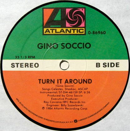 Gino Soccio : Turn It Around (12", Maxi, SP )