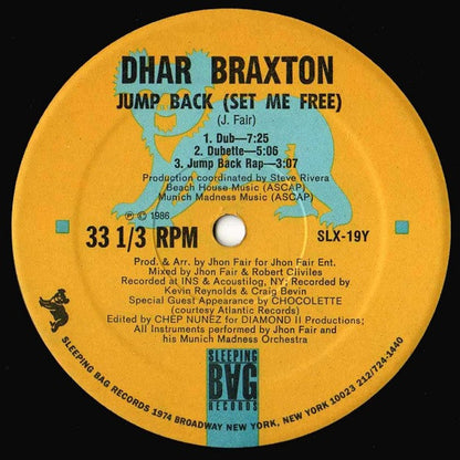 Dhar Braxton : Jump Back (Set Me Free) (12")