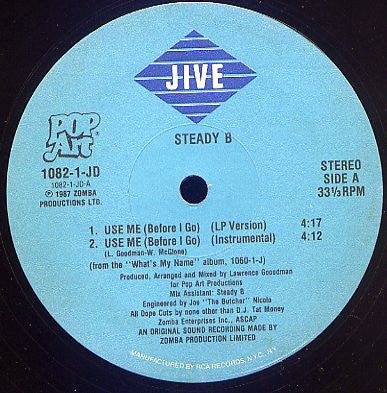 Steady B : Use Me (Before I Go) (12")