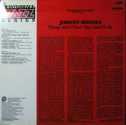 Johnny Hodges : Things Ain't What They Used To Be (LP, Mono, RE)