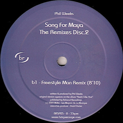 Phil Weeks : Song For Maya (The Remixes, Vol. 2) (12")