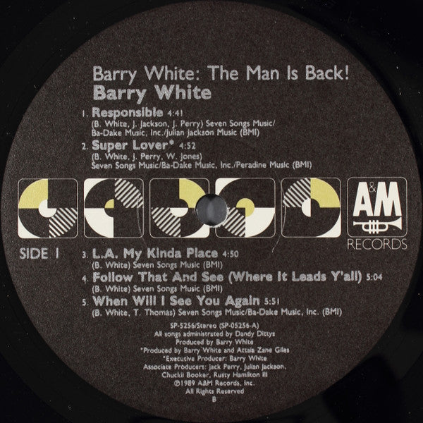 Barry White : The Man Is Back! (LP, Album)