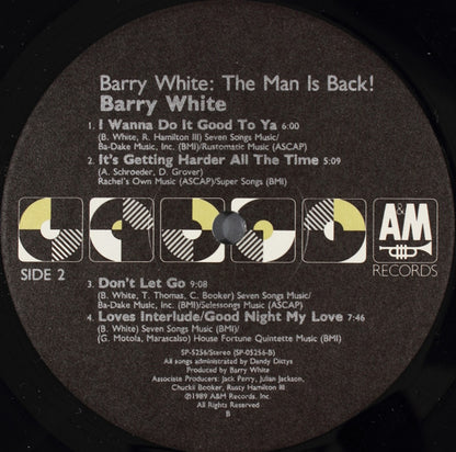 Barry White : The Man Is Back! (LP, Album)