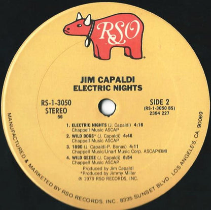 Jim Capaldi : Electric Nights (LP, Album, 56 )