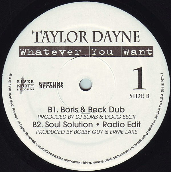 Taylor Dayne : Whatever You Want (2x12", Promo)
