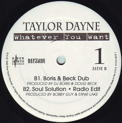 Taylor Dayne : Whatever You Want (2x12", Promo)