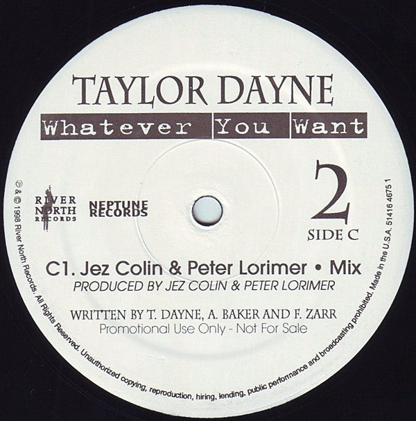 Taylor Dayne : Whatever You Want (2x12", Promo)