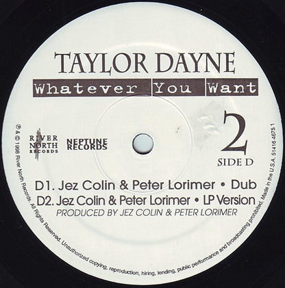 Taylor Dayne : Whatever You Want (2x12", Promo)