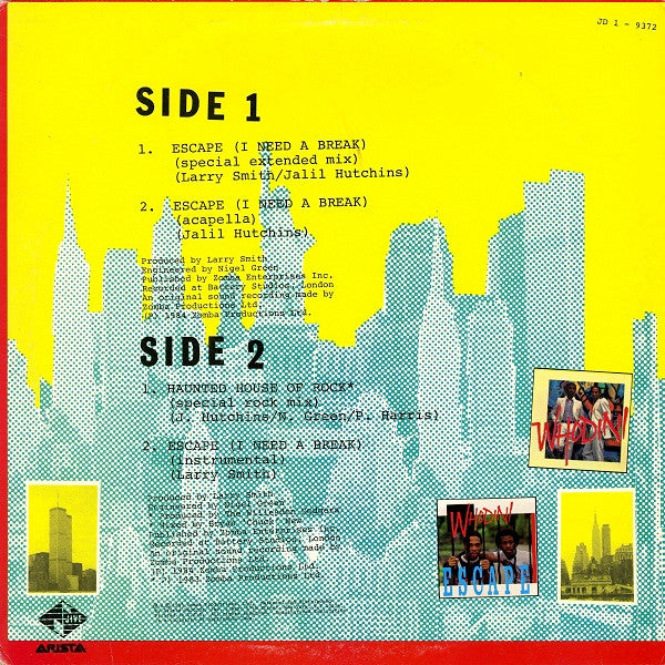 Whodini : Escape (I Need A Break) (12")