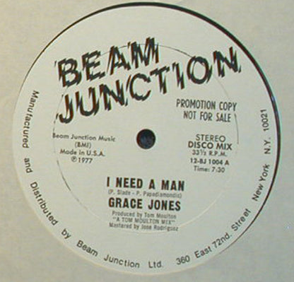 Grace Jones : I Need A Man (12", Promo)