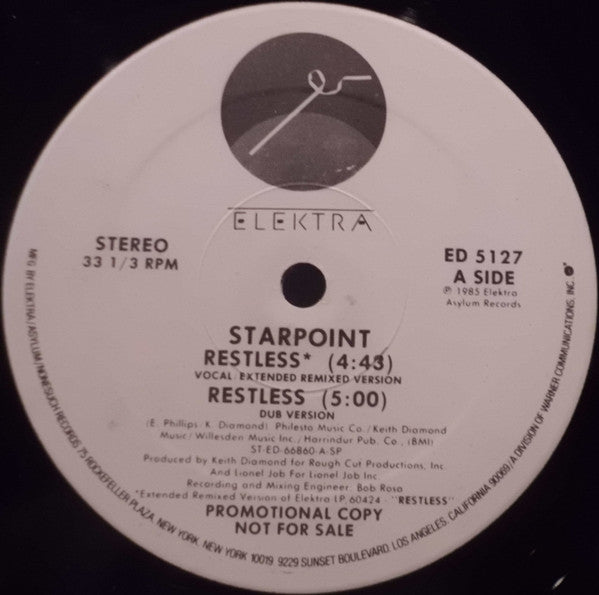 Starpoint : Restless (12", Promo)