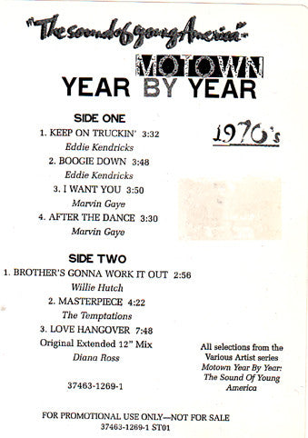 Various : Motown Year By Year - The Sound Of Young America 1970's (12", Comp, Promo)