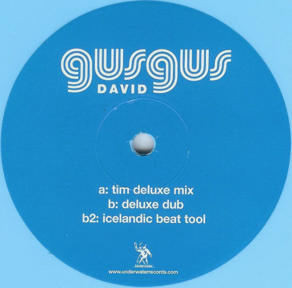 GusGus : David (Tim Deluxe Remix And Dub Versions) (12", Ltd, Promo, Sky)