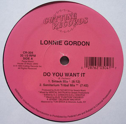 Lonnie Gordon : Do You Want It? (12")