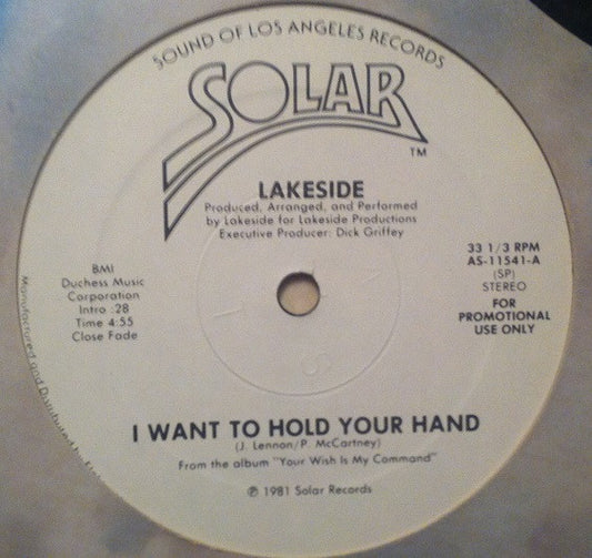 Lakeside : I Want To Hold Your Hand (12", Promo)