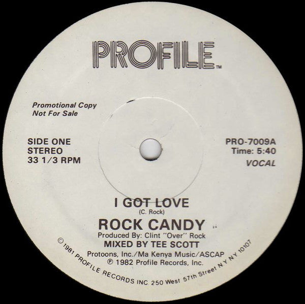 Rock Candy (4) : I Got Love (12", Promo)
