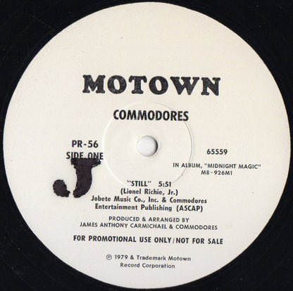 Commodores : Still / Sail On (12", Promo)