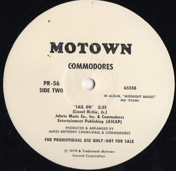 Commodores : Still / Sail On (12", Promo)
