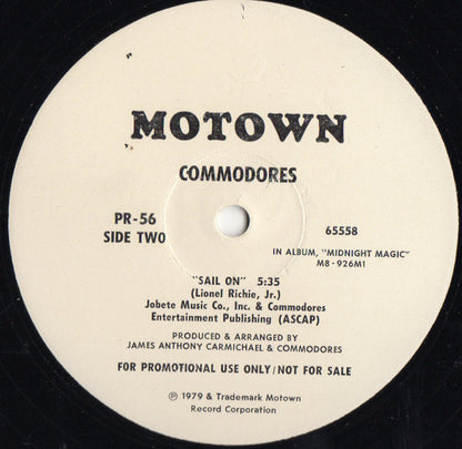 Commodores : Still / Sail On (12", Promo)