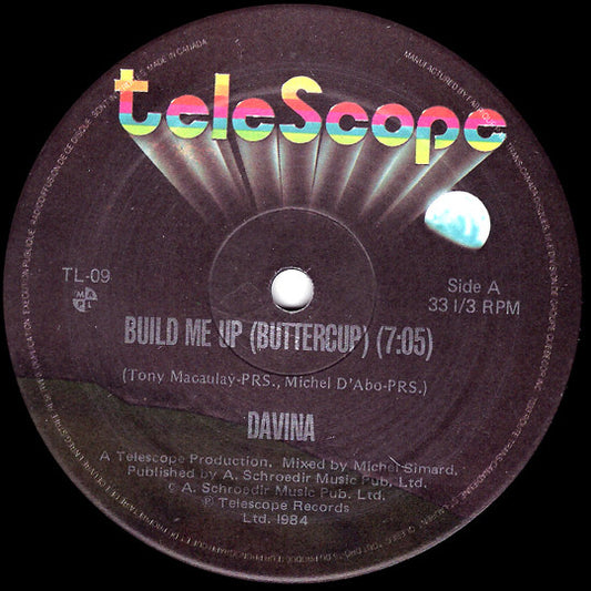 Davina : Build Me Up (Buttercup) (12")