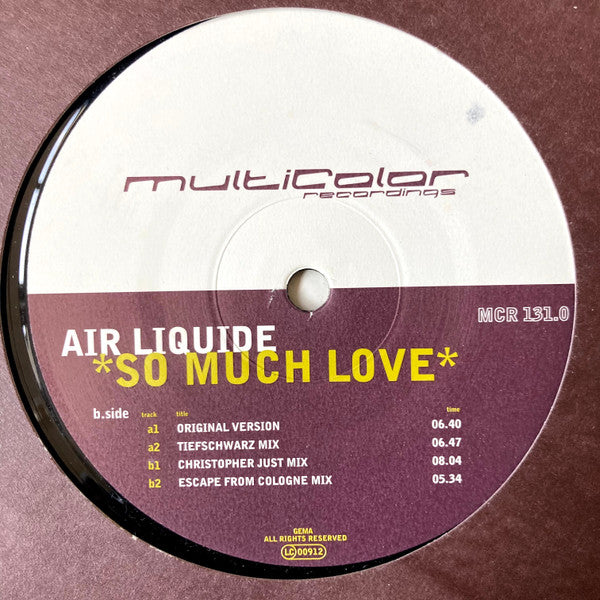 Air Liquide : So Much Love (12")