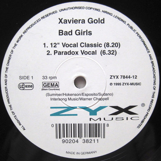 Xaviera Gold : Bad Girls (12")