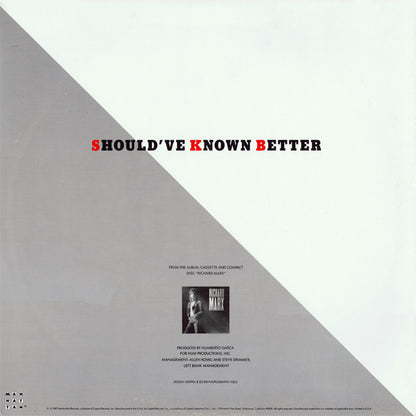 Richard Marx : Should've Known Better (12", Promo)
