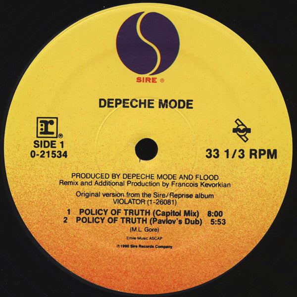 Depeche Mode : Policy Of Truth (12", Maxi)