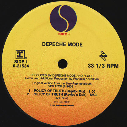 Depeche Mode : Policy Of Truth (12", Maxi)