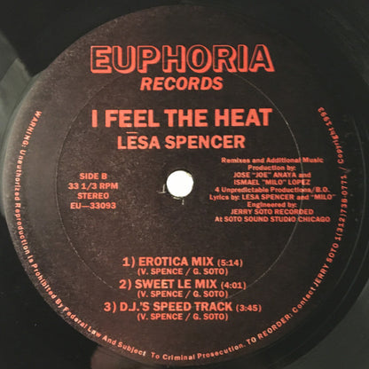 Lesa Spencer (Funky Diva) : I Feel The Heat (12")