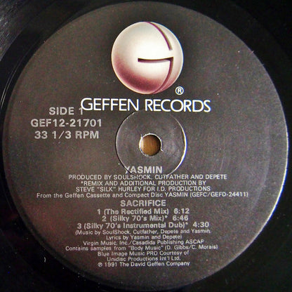 Yasmin (2) : Sacrifice (12", Maxi)