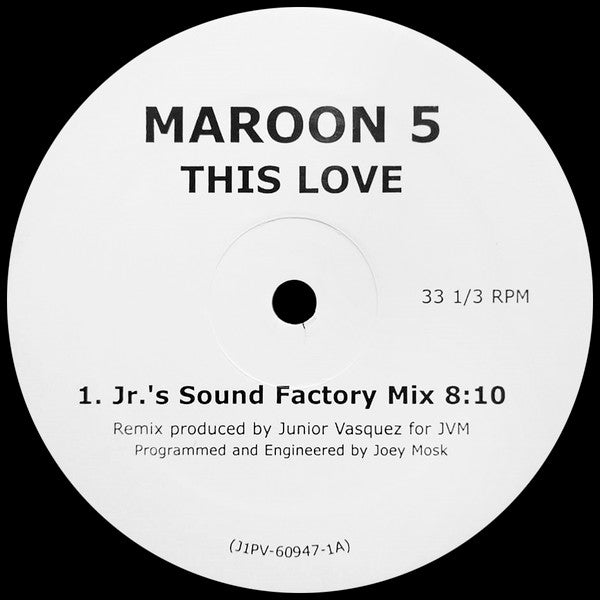 Maroon 5 : This Love (12", Promo)