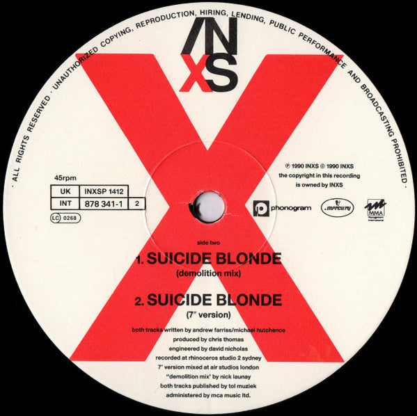 INXS : Suicide Blonde (12", Gat)