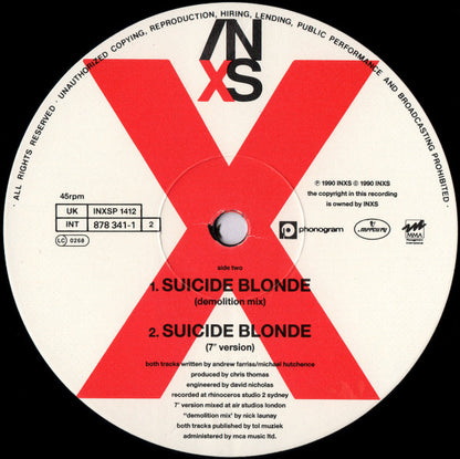 INXS : Suicide Blonde (12", Gat)