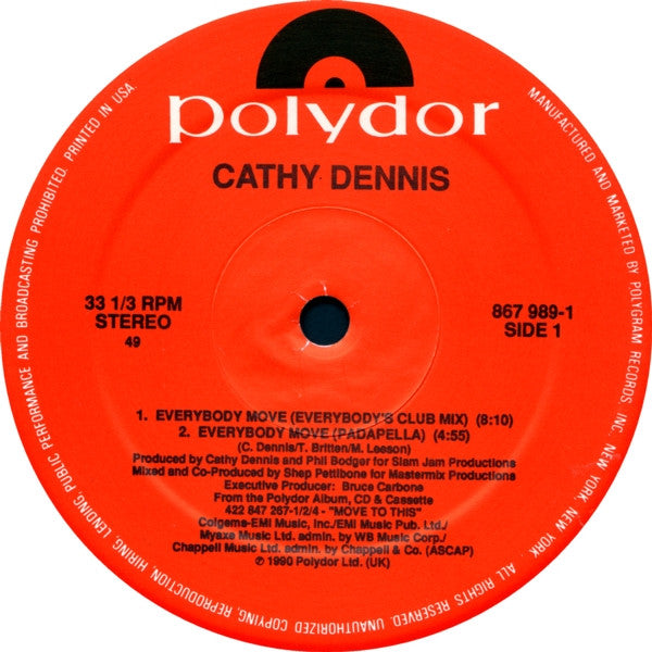 Cathy Dennis : Everybody Move (12", Single)
