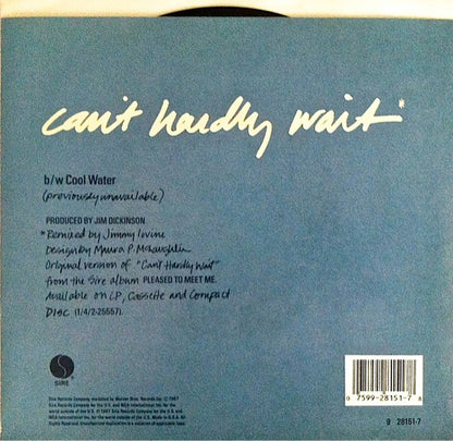 The Replacements : Can't Hardly Wait (7", Single)