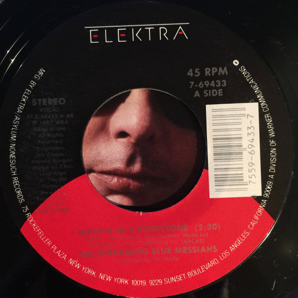 The Screaming Blue Messiahs : I Wanna Be A Flintstone (7", Single, Styrene, AR )