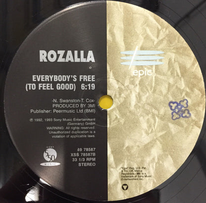 Culture Beat / Rozalla : Mr. Vain / Everybody's Free (To Feel Good) (12", EP)