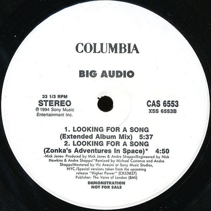 Big Audio : Looking For A Song (12", Promo)