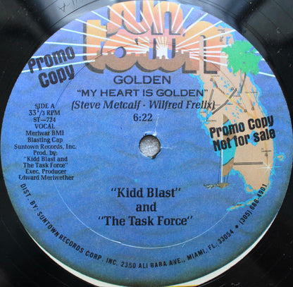 Kidd Blast And The Task Force : Golden (My Heart Is Golden) (12", Promo)