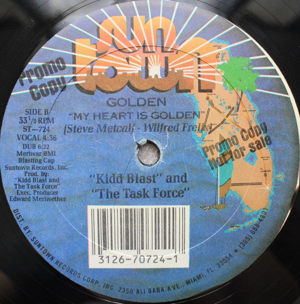 Kidd Blast And The Task Force : Golden (My Heart Is Golden) (12", Promo)