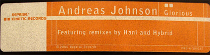 Andreas Johnson : Glorious (2x12", Promo)